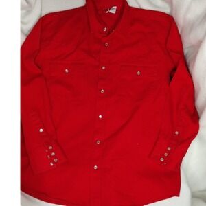 Marlboro‎ Red Pearl Snap Western Shirt- Men's Size L Cowboy/Rodeo Streetwear VTG